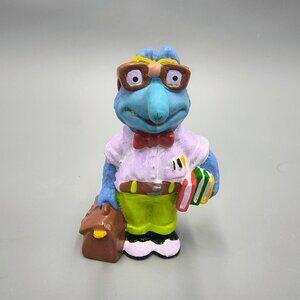 Muppets Gonzo the High School Nerd Pvc Figure taped glasses bowtie books 2.5"